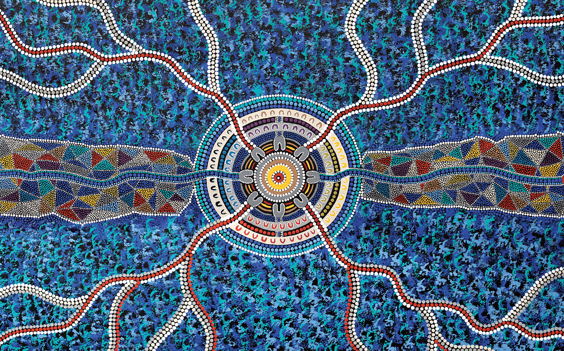 Community-strengthening-community-artwork-painted-by-Aranda-woman-Heather-Kamarra-Shearer